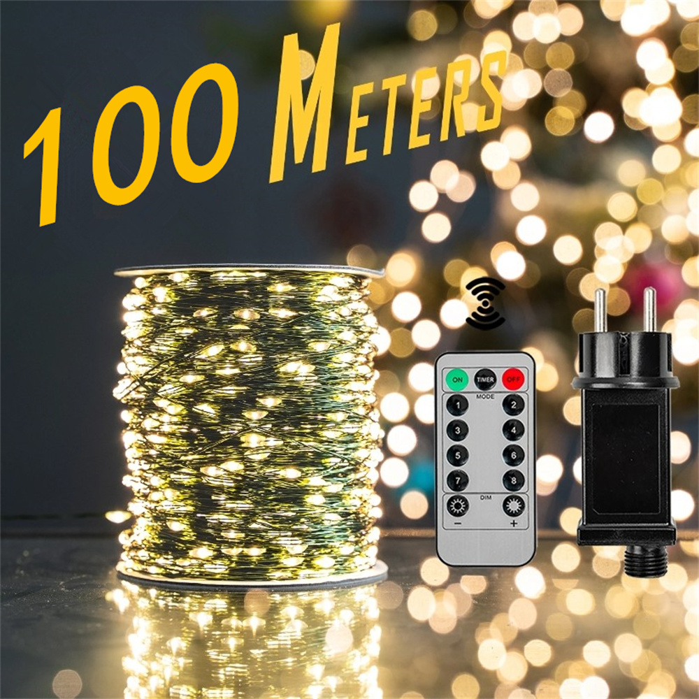Outdoor Camping Lights String - Lampu senar peri 1000/500LED, lampu dekorasi