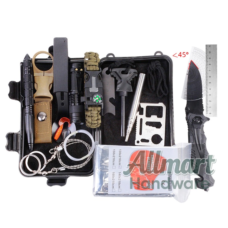 Outdoor Camping Kit - Kotak alat bertahan hidup EDC portabel