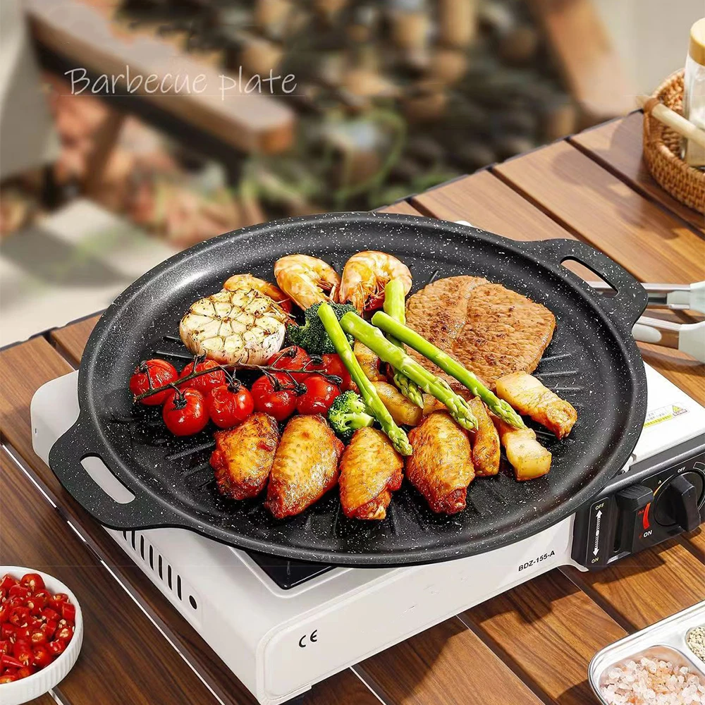 Kitchen Outdoor Camping - Panci Panggangan BBQ Luar Ruangan 34CM,