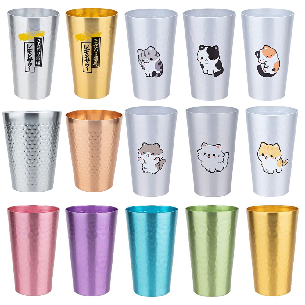 Japanese Outdoor Camping - Set Mug Bir Aluminium Gaya Jepang