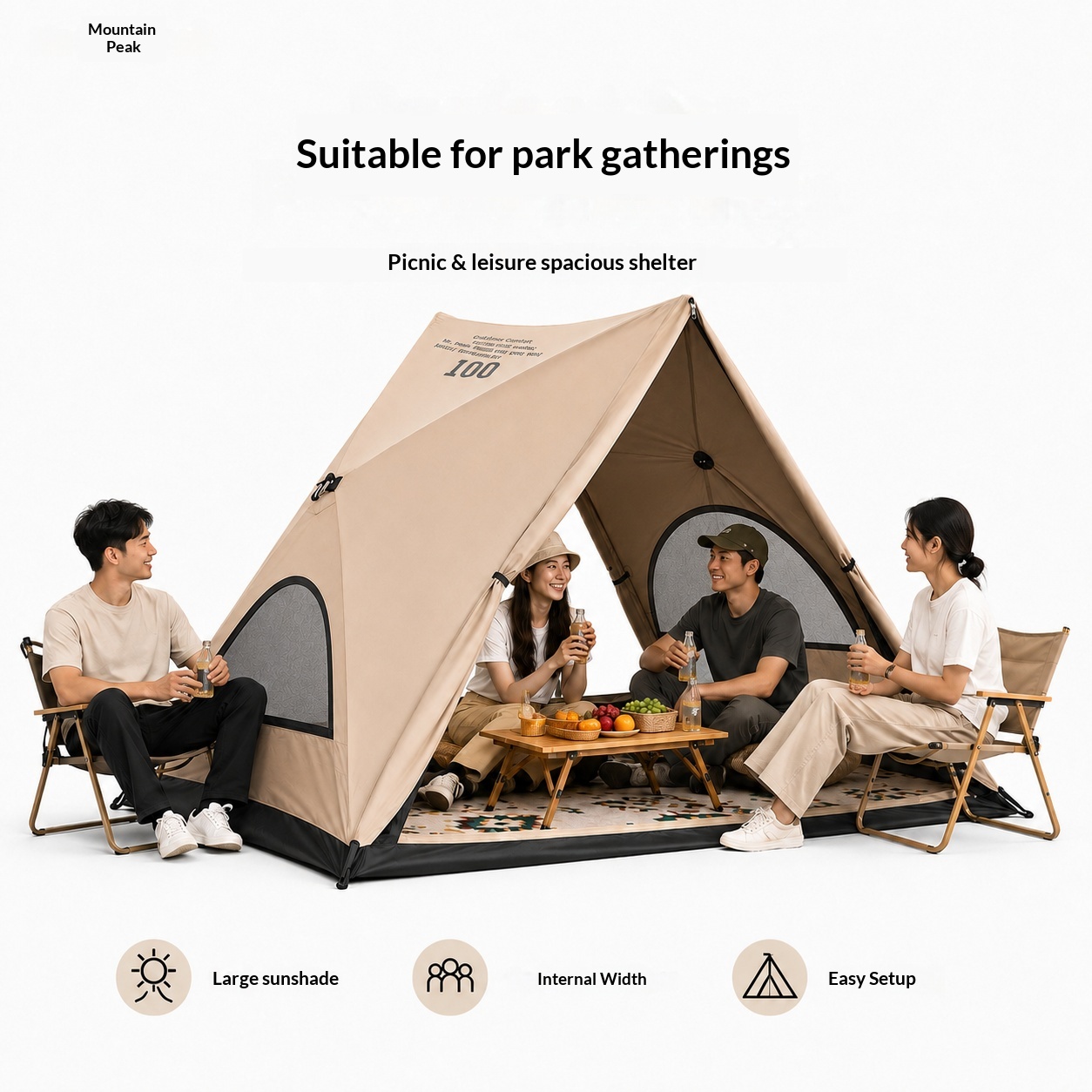 Outdoor Camping Automatic Quick Opening Tent - Tenda Segitiga Otomatis, Tenda Camping Luar