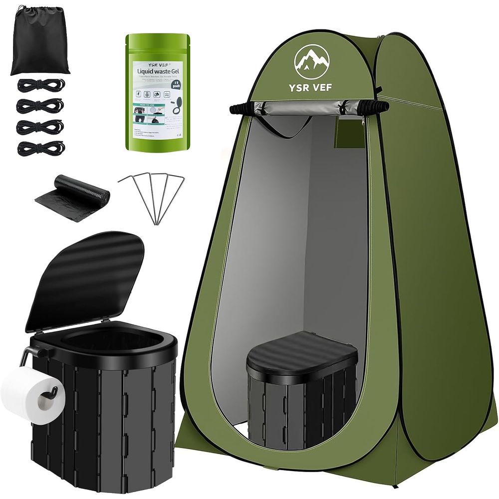 Outdoor Camping Kit - Perlengkapan Toilet Portabel, Toilet Camping dengan