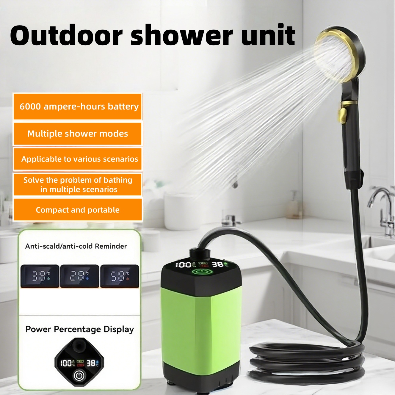 Outdoor Camping Showers - Unit Shower Listrik Portabel untuk Luar