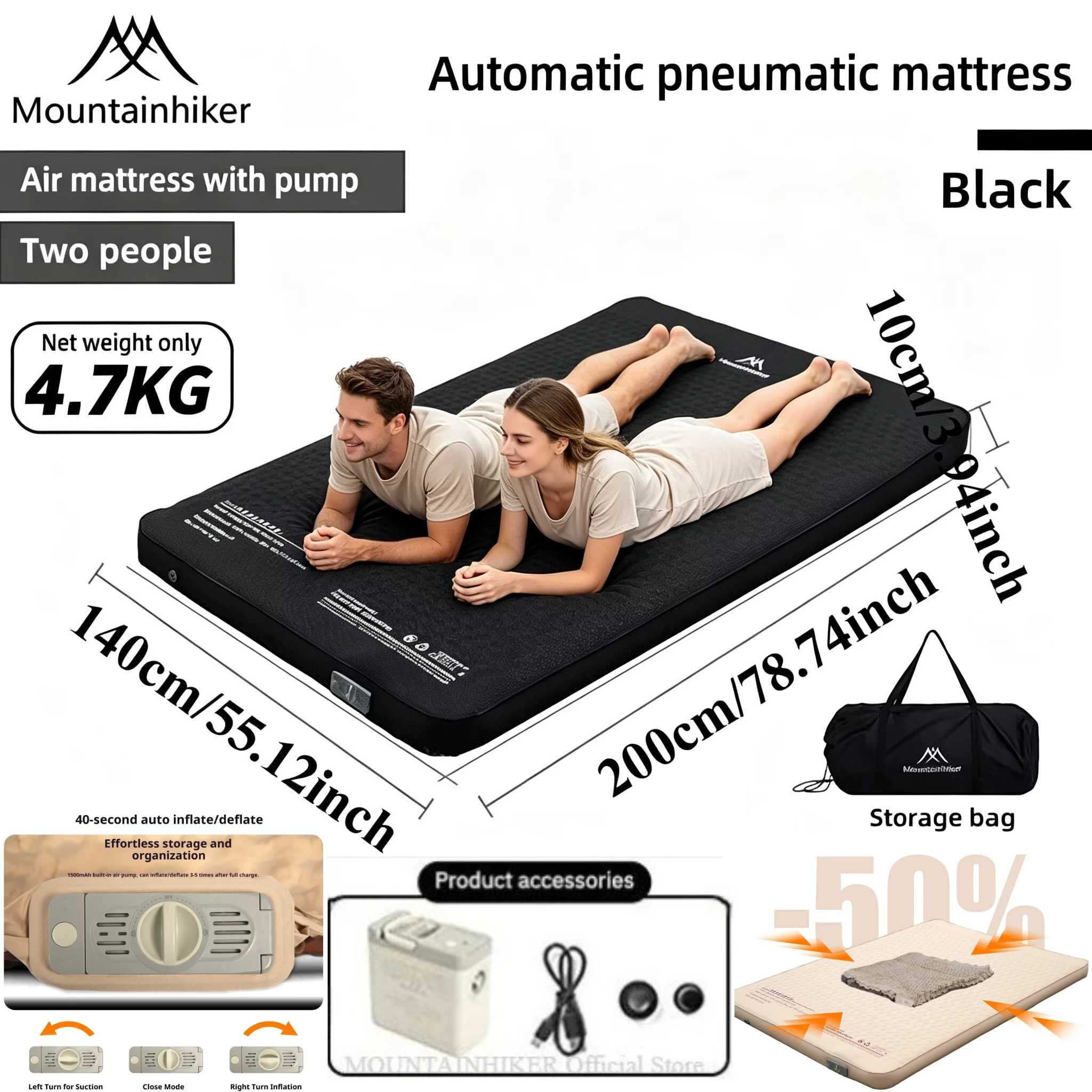 Outdoor Camping Quilt - MOUNTAINHIKER Kasur Tiup Cheese Camp Bed