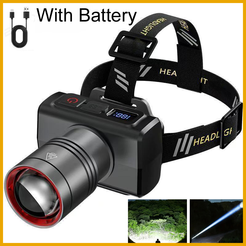 Headlamp - Lampu Kepala LED Digital 2026 Isi
