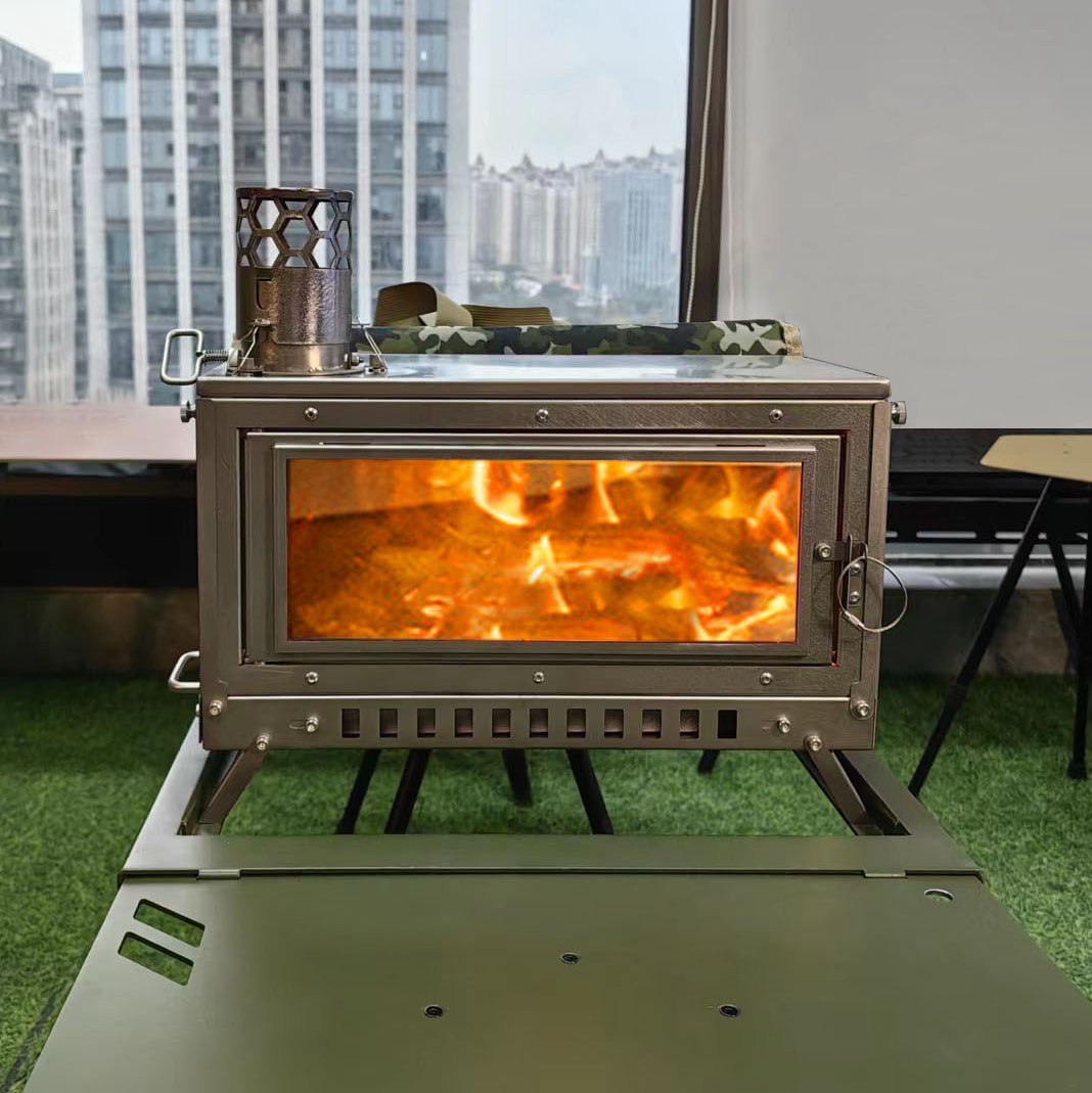 Outdoor Camping Wood Stove - Kompor Kayu Lipat Portabel, Pemanas Kayu,