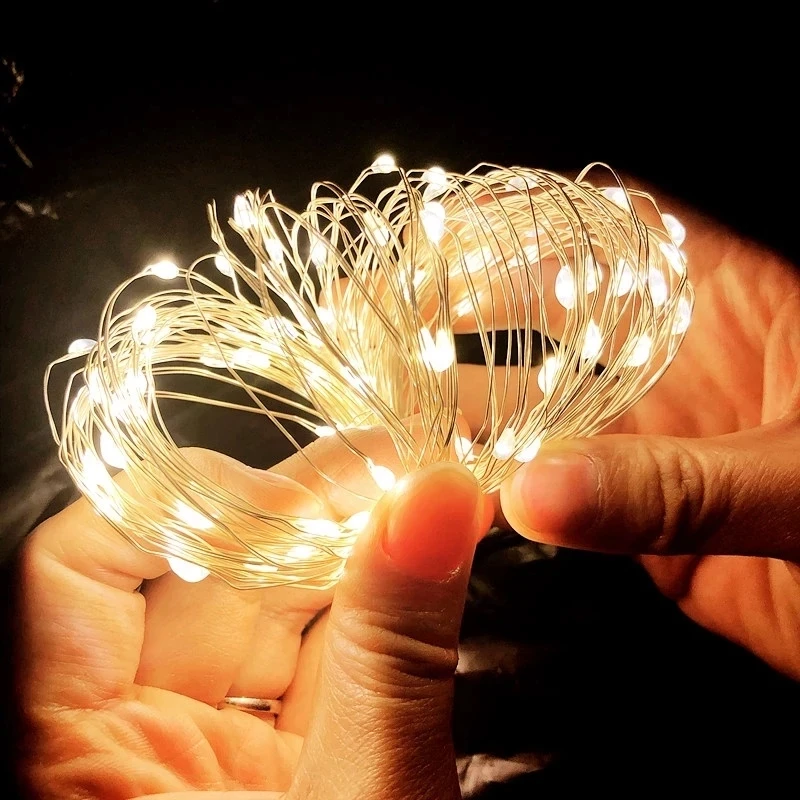 Outdoor Camping Lights String - Kawat tembaga USB LED String lampu
