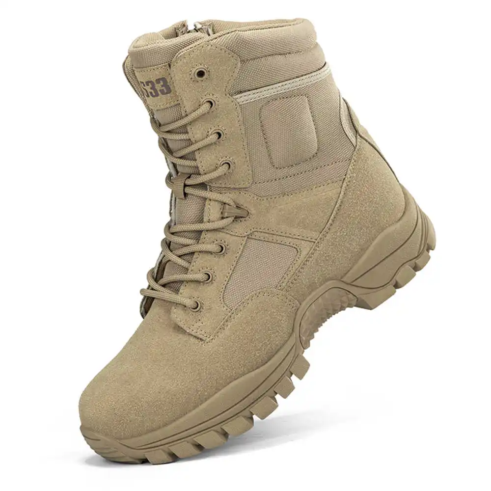 Outdoor Camping Light Ideas - Sepatu boot kulit asli antiselip, sepatu
