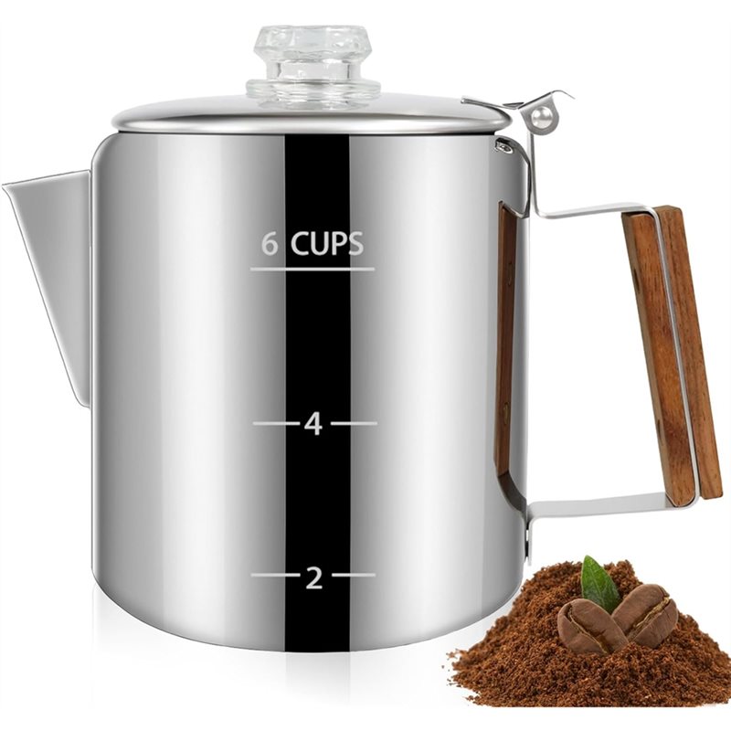 Camp Percolator Coffee - NOCM Coffee Pot 6 Cup Percolator