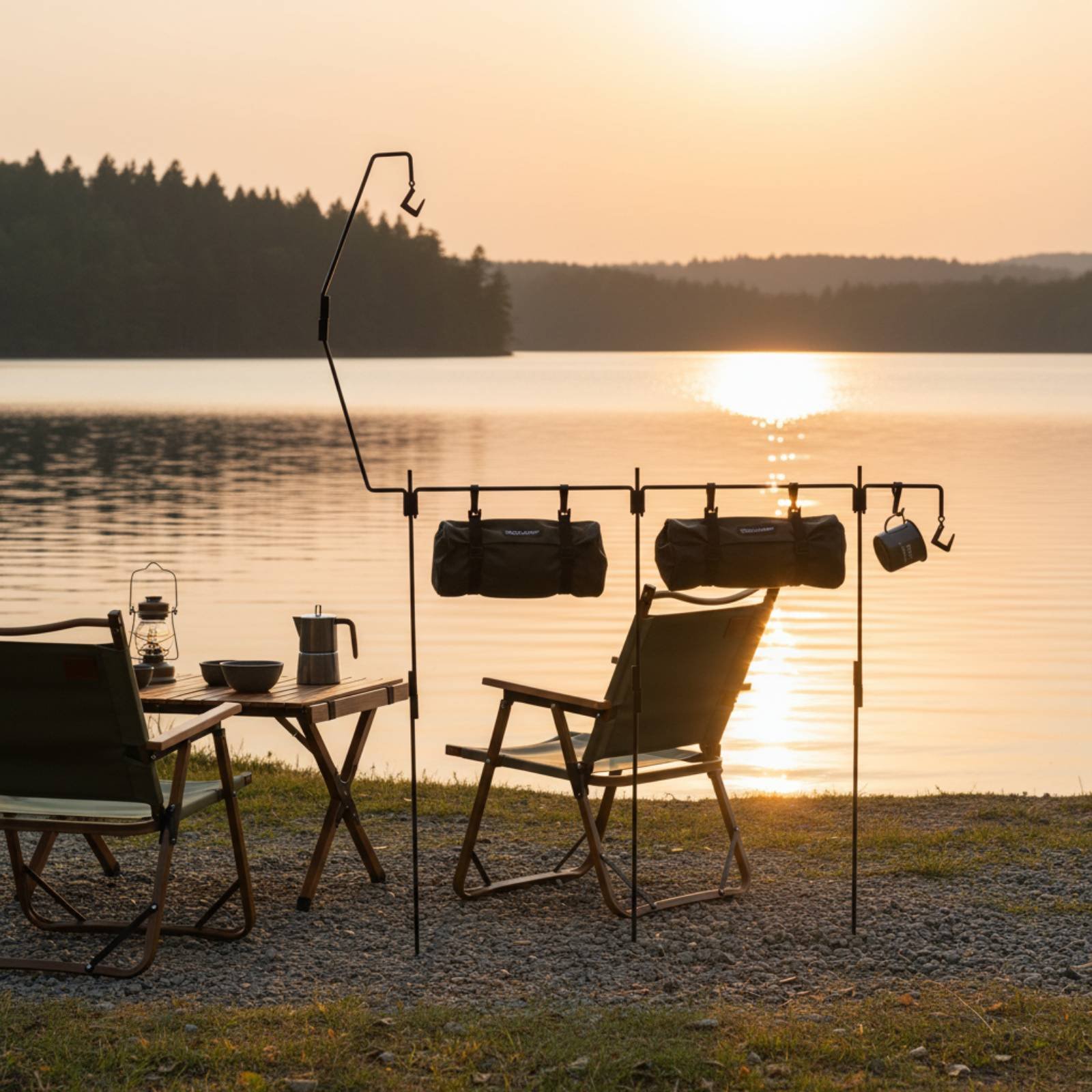 Kitchen Outdoor Camping - Tiang Lampu Camping Mudah Dirakit, Tiang