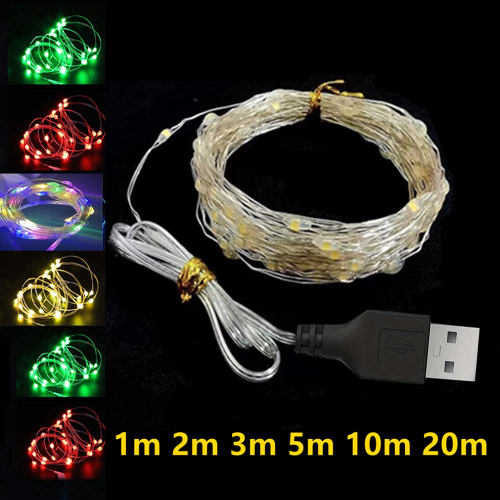 Outdoor Camping Lights String - Lampu setrip LED 20m USB hangat,