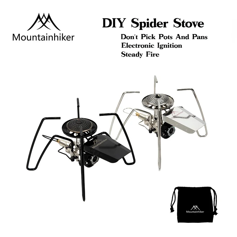 Outdoor Camping Wood Stove - MOUNTAINHIKER kompor laba-laba portabel, kompor Stainless