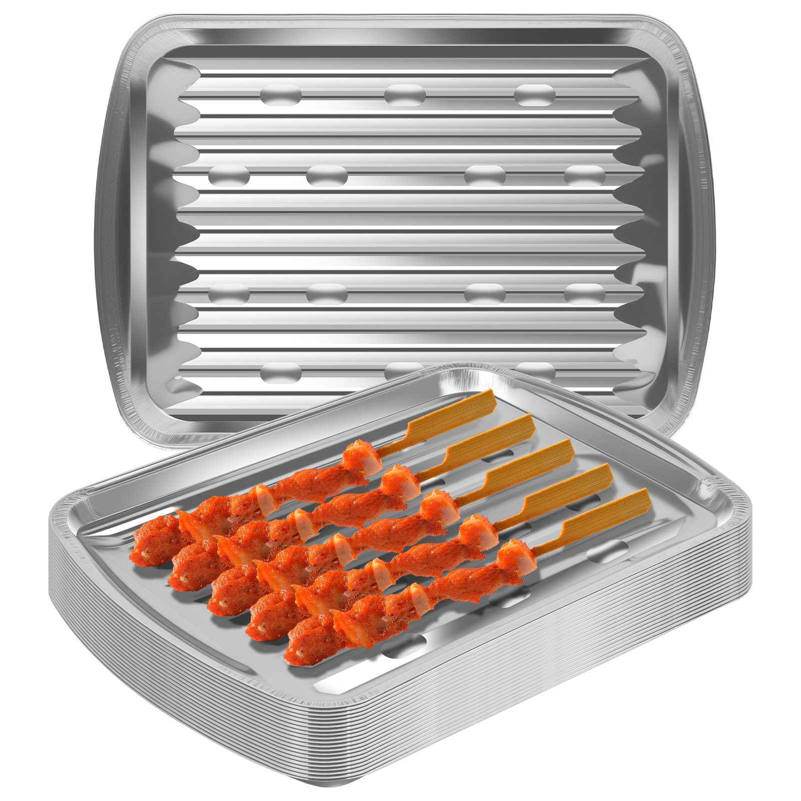 Kitchen Outdoor Camping - Nampan Aluminium Foil Loyang Anti Lengket