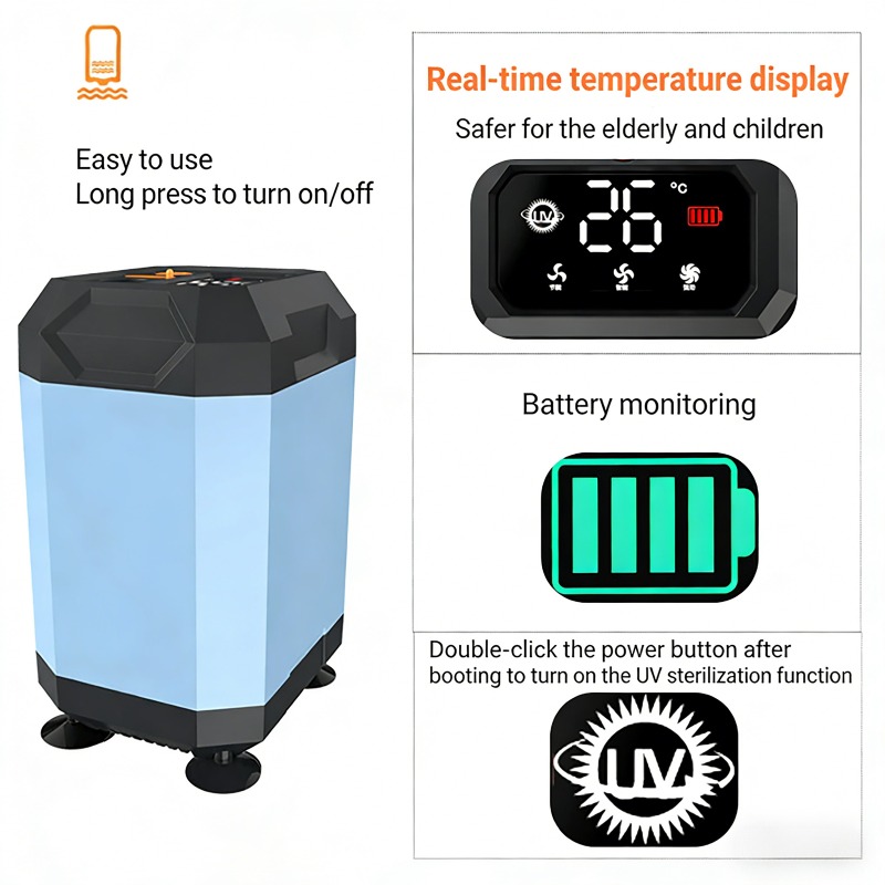 Outdoor Camping Showers - Shower Portabel Outdoor 5400mAh/9000mAh dengan Layar