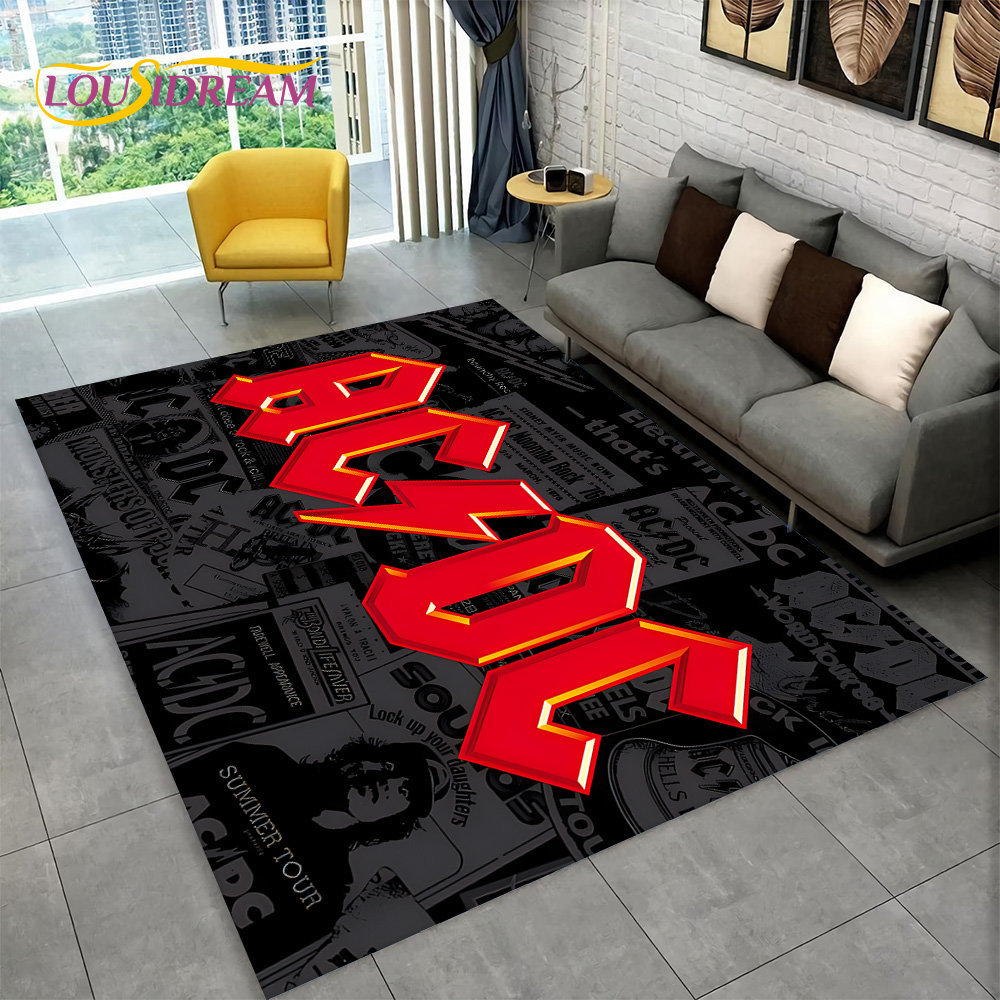 Outdoor Camping Mats Large - Karpet Area Band Rock AC/DC Besar,