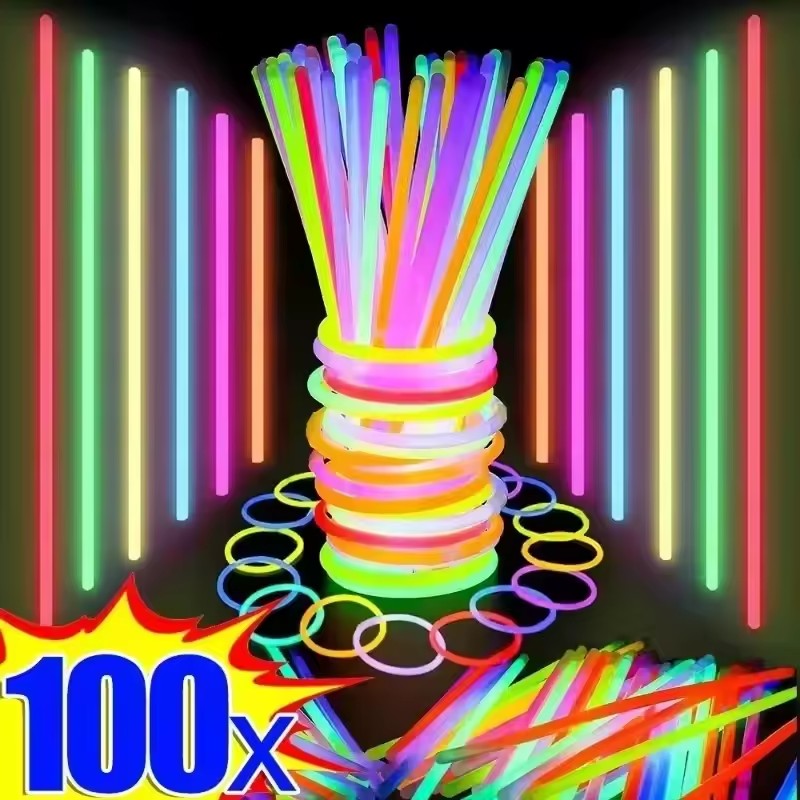 Glow Sticks Survival - 50/100 Buah Tongkat Fluoresensi Pesta Tongkat
