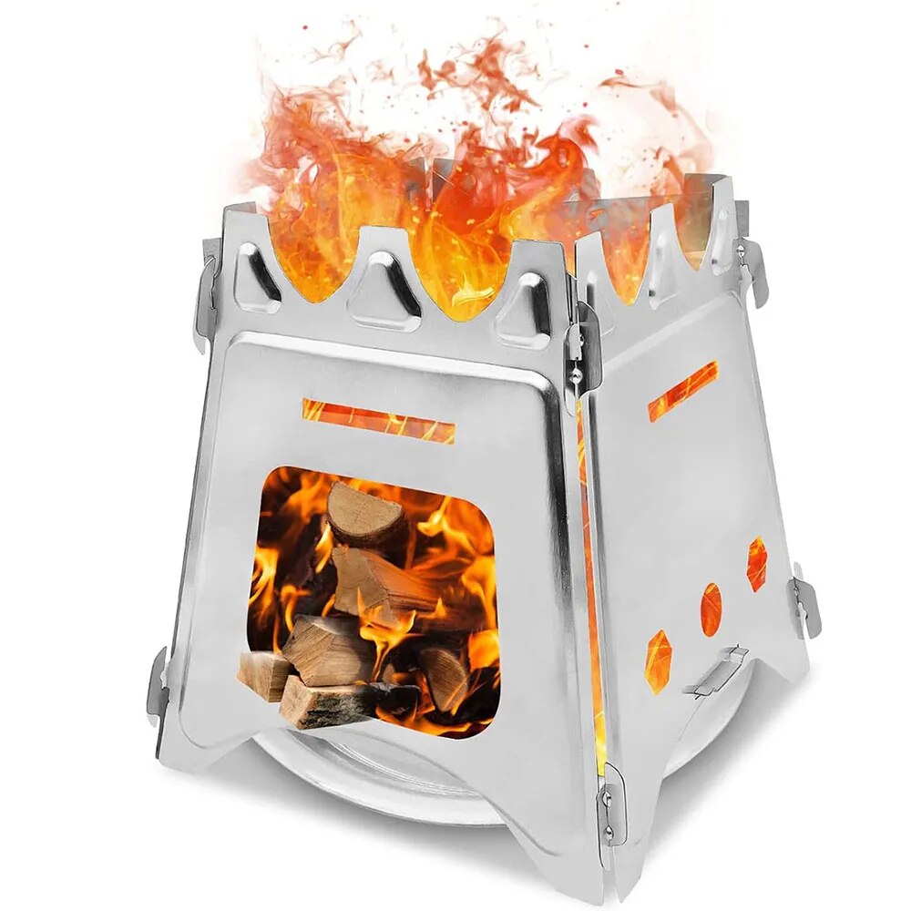 Outdoor Camping Wood Stove - Kompor kayu Kemah portabel, kompor kayu