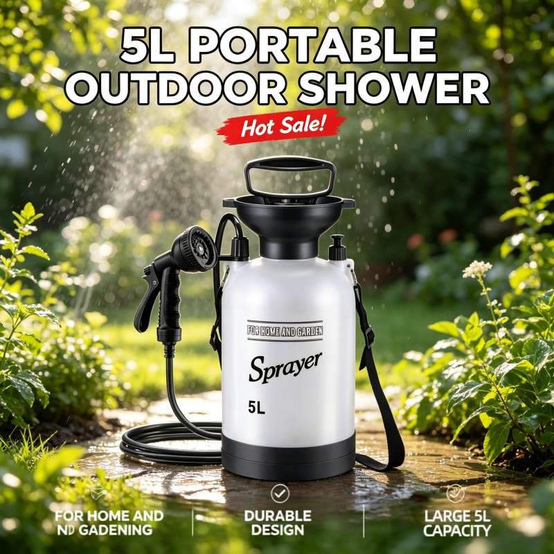 Outdoor Camping Showers - Botol Semprot Tekanan Manual 5L untuk