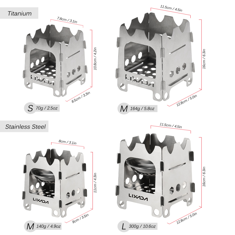 Lixada kompor berkemah portabe - Outdoor Camping Wood Stove ulasan dan harga