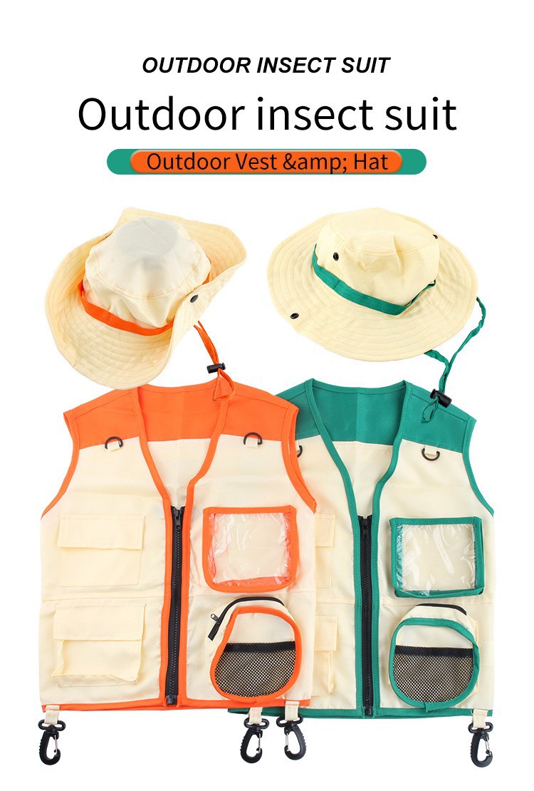2 Buah Set Topi Rompi Berkemah - Outdoor Camping Activities For Kids ulasan dan harga
