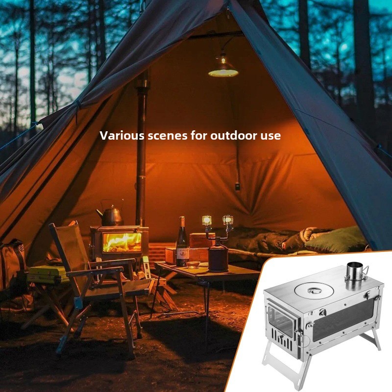 Kompor Tenda Portabel Baja Tah - Outdoor Camping Wood Stove ulasan dan harga