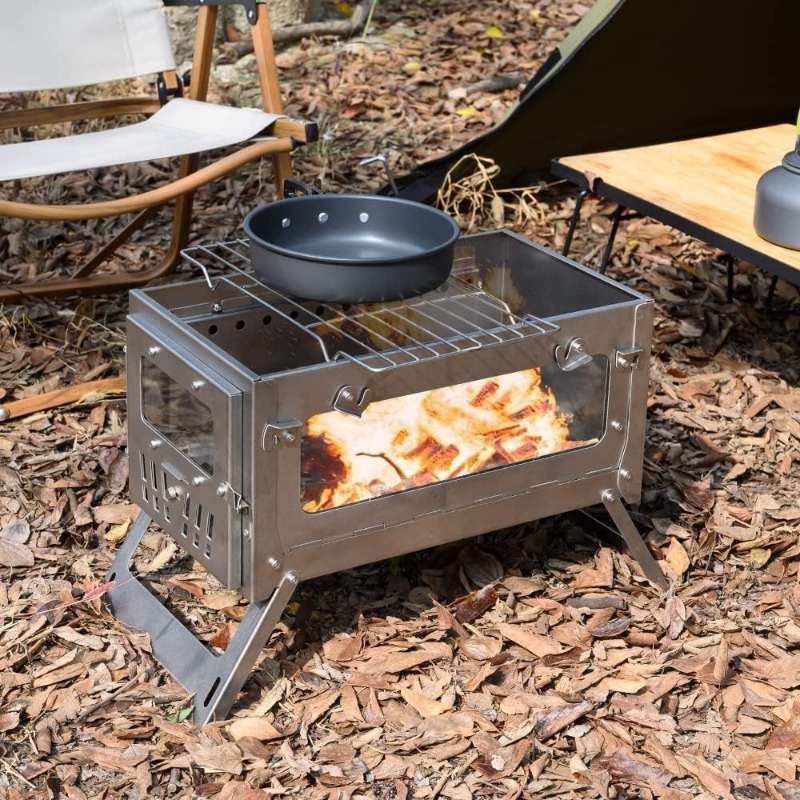 Kompor Tenda Portabel Baja Tah - Outdoor Camping Wood Stove ulasan dan harga