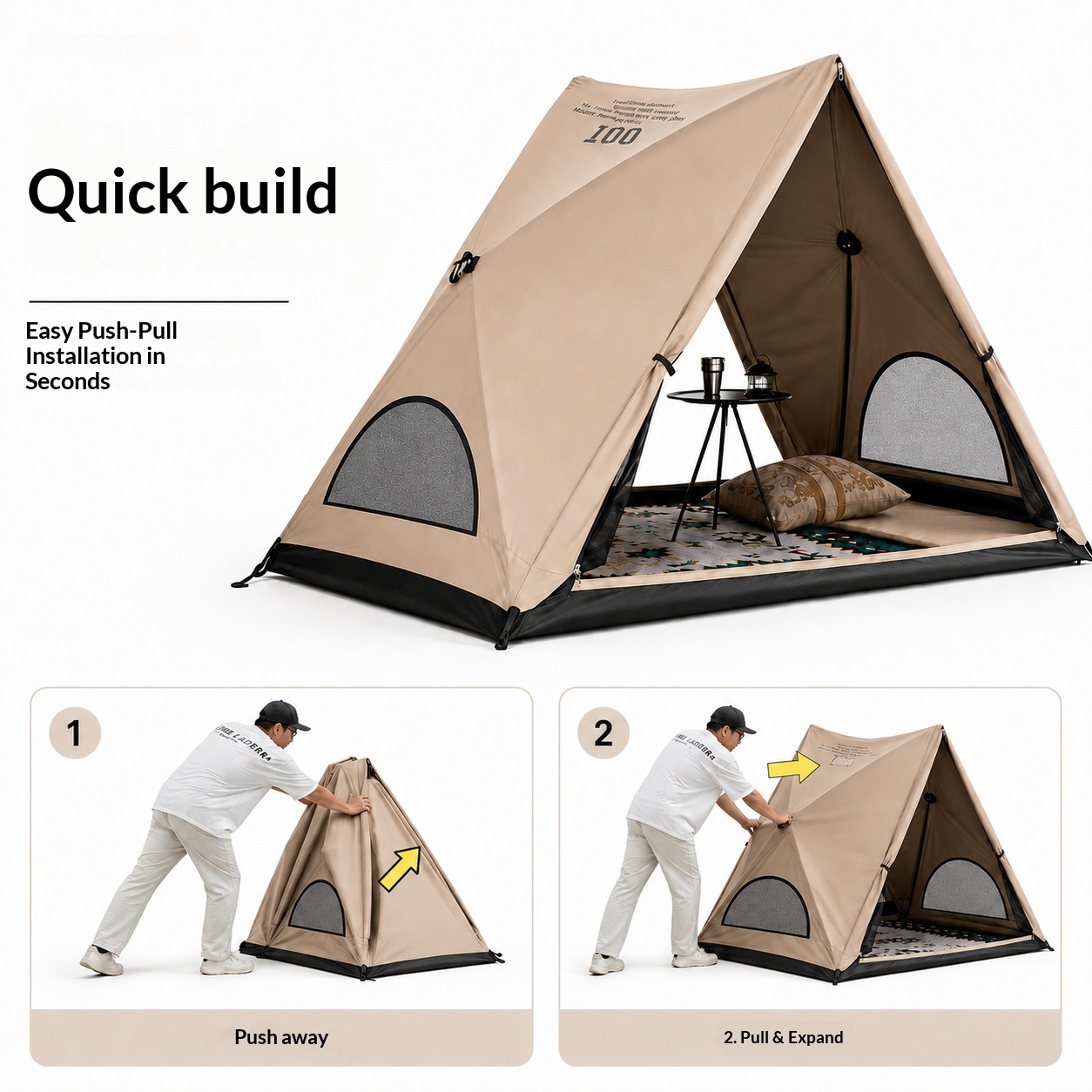 Tenda Segitiga Otomatis, Tenda - Outdoor Camping Automatic Quick Opening Tent ulasan dan harga