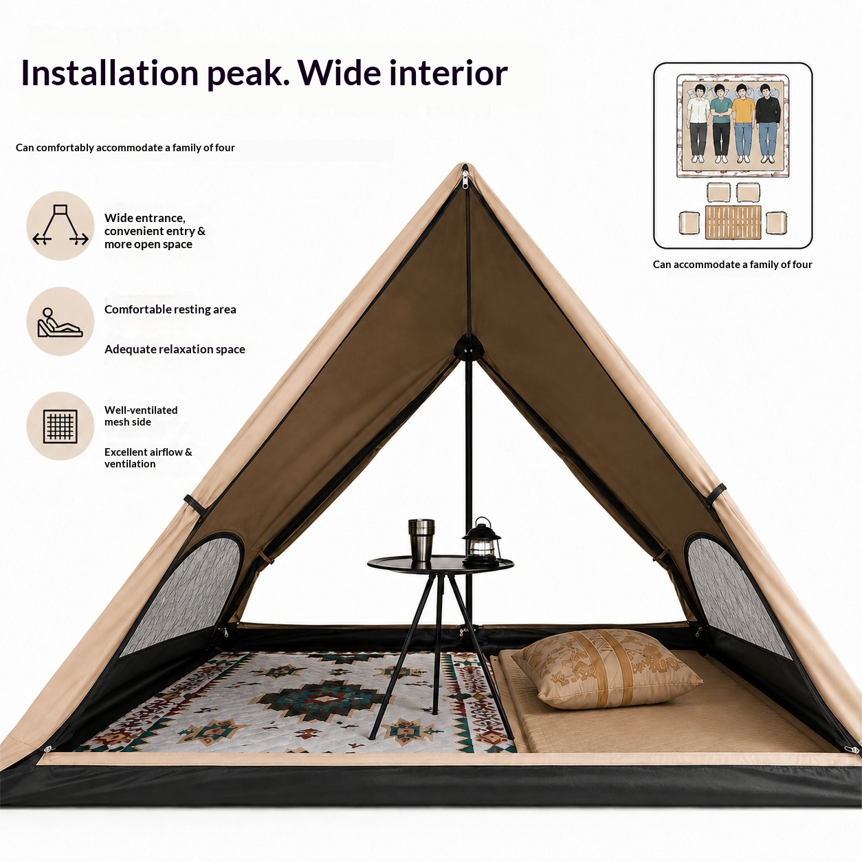 Tenda Segitiga Otomatis, Tenda - Outdoor Camping Automatic Quick Opening Tent ulasan dan harga