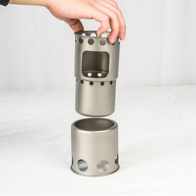 Kompor Kayu Titanium Kecil unt - Outdoor Camping Wood Stove ulasan dan harga