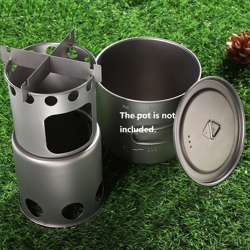 Kompor Kayu Titanium Kecil unt - Outdoor Camping Wood Stove ulasan dan harga