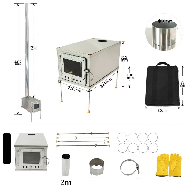 Tenda lipat pembakar kayu Tita - Outdoor Camping Wood Stove ulasan dan harga