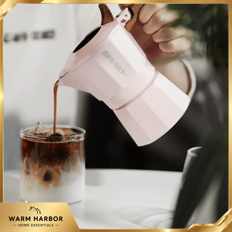 MHW-3BOMBER Moka Pot 100ml Pem - Camp Percolator Coffee ulasan dan harga