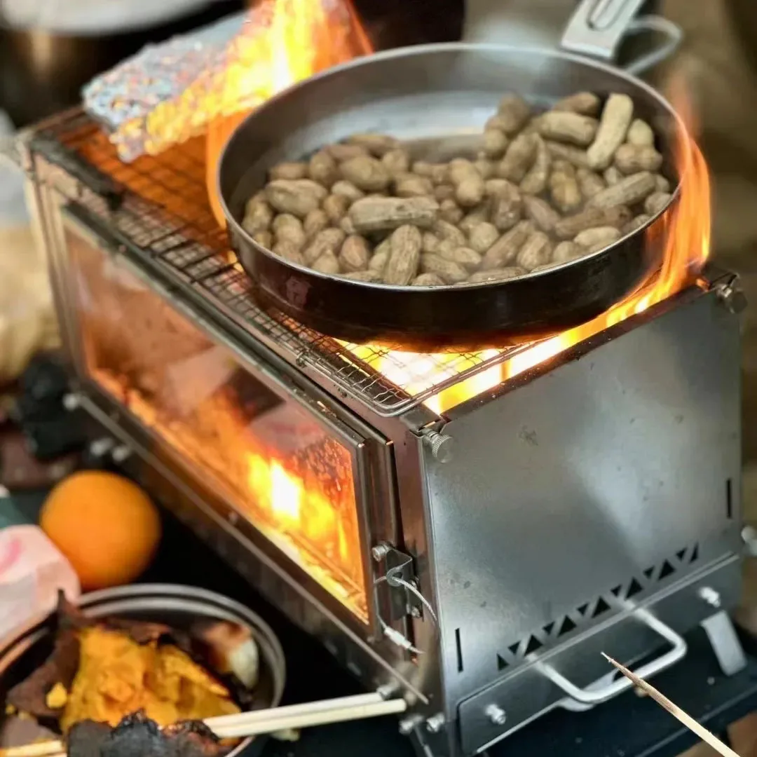 Kompor Kayu Lipat Portabel, Pe - Outdoor Camping Wood Stove ulasan dan harga