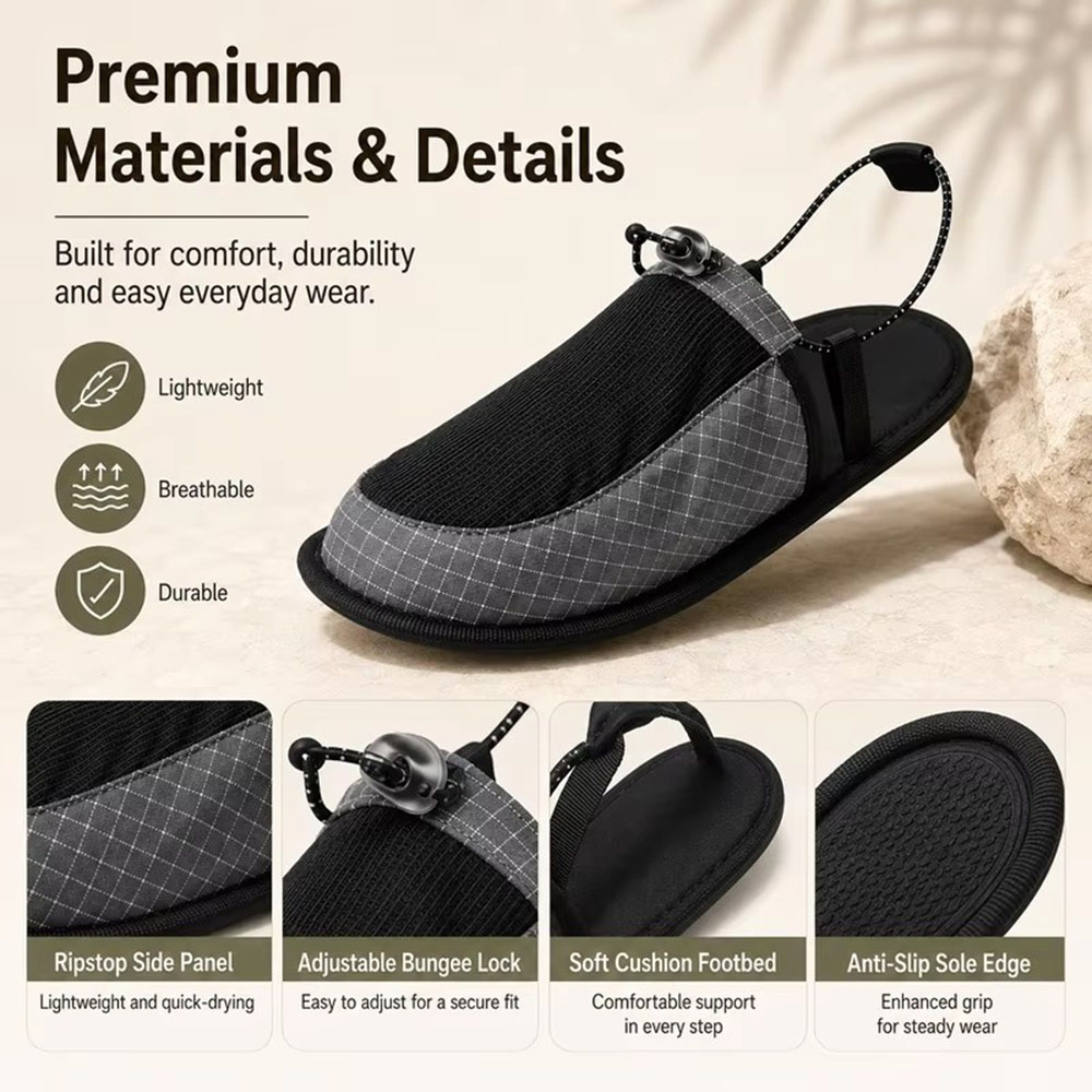 Sandal Air Lipat Cepat Kering  - Outdoor Camping Slippers ulasan dan harga