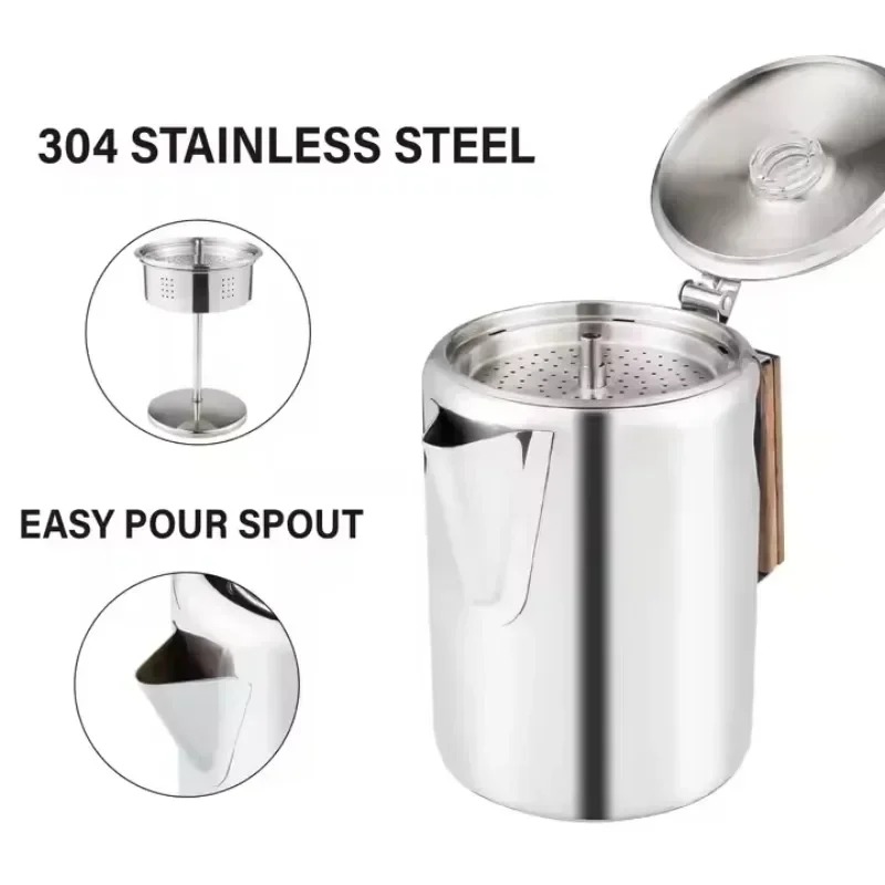 Perkolator Kopi Camping Stainl - Camp Percolator Coffee ulasan dan harga