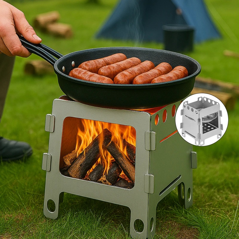 Kompor Kayu untuk Berkemah Kom - Outdoor Camping Wood Stove ulasan dan harga