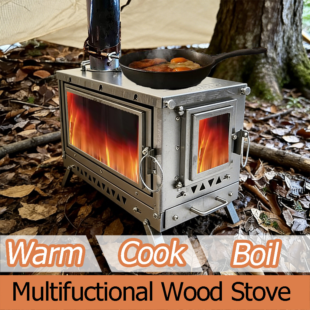 Kompor Tenda Titanium DANCHEL  - Outdoor Camping Wood Stove ulasan dan harga