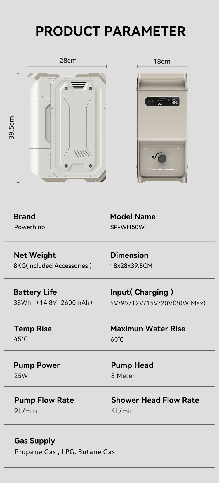 Pemanas Air Panas Portabel Gas - Outdoor Camping Showers ulasan dan harga