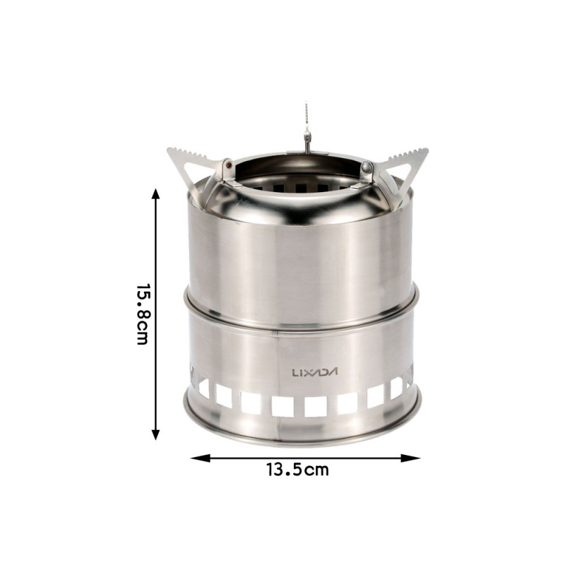 Lixada kompor kayu Stainless S - Outdoor Camping Wood Stove ulasan dan harga