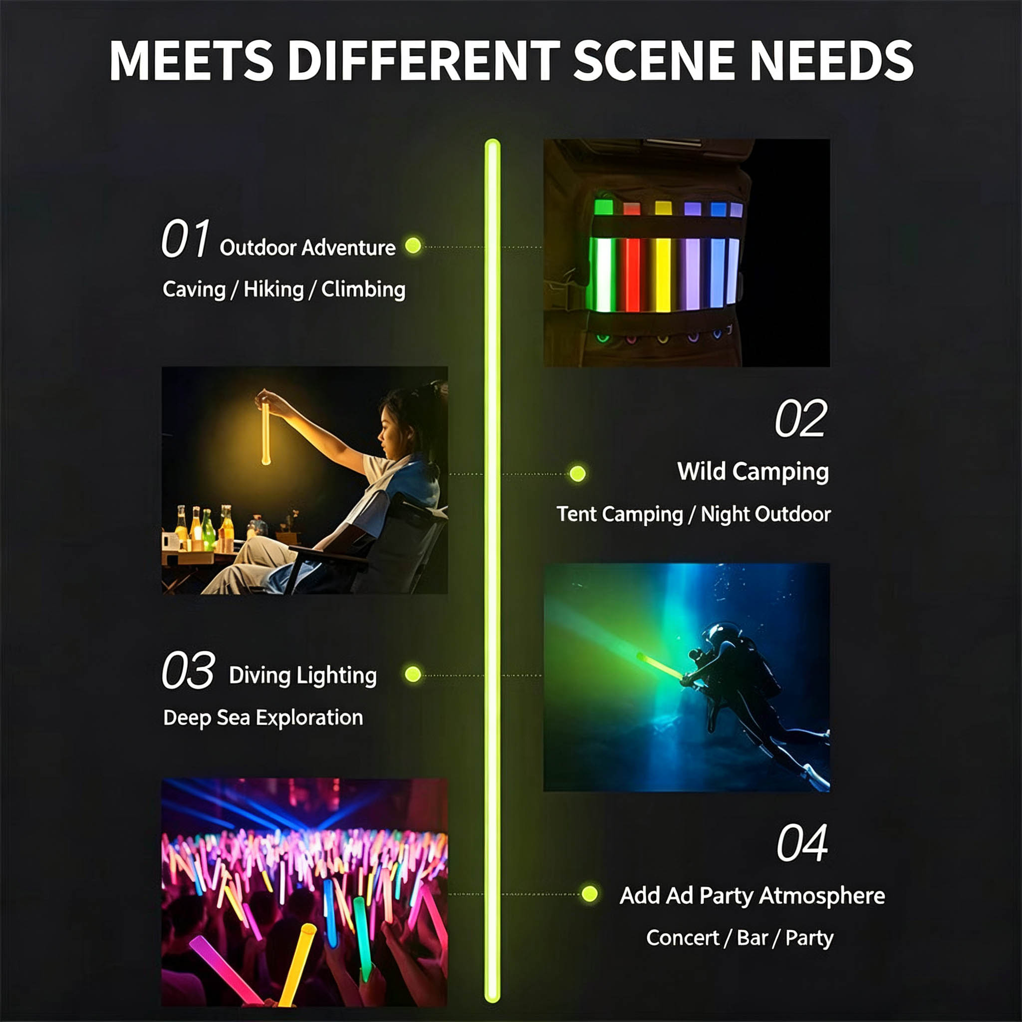 Tongkat Cahaya Taktis 6-Inci u - Glow Sticks Survival ulasan dan harga