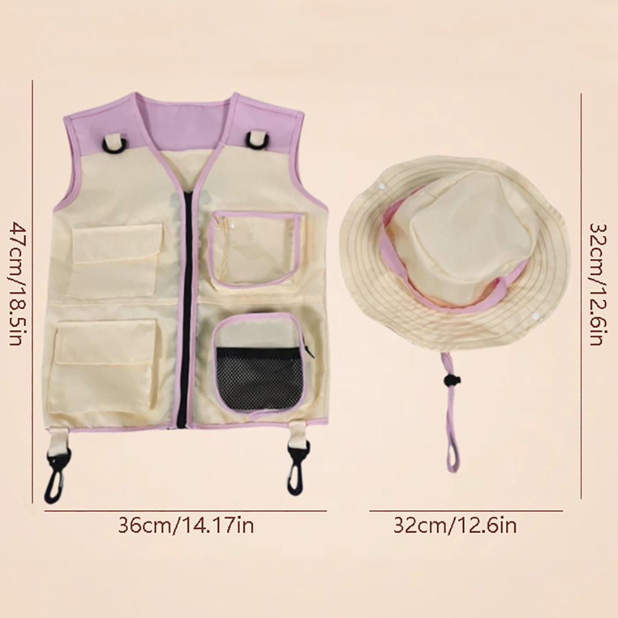 Setelan topi rompi penjelajah  - Outdoor Camping Activities For Kids ulasan dan harga