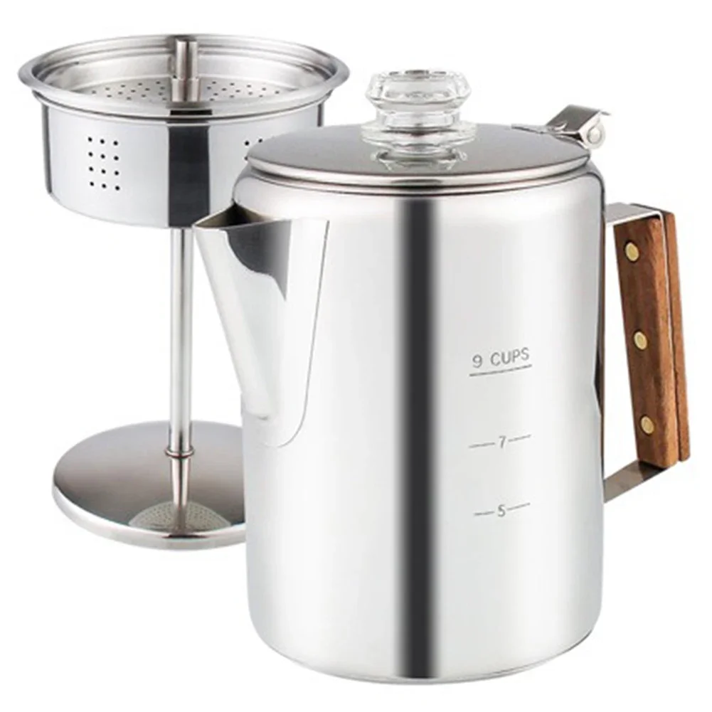 Pembuat Kopi 9 Cangkir Perkola - Camp Percolator Coffee ulasan dan harga