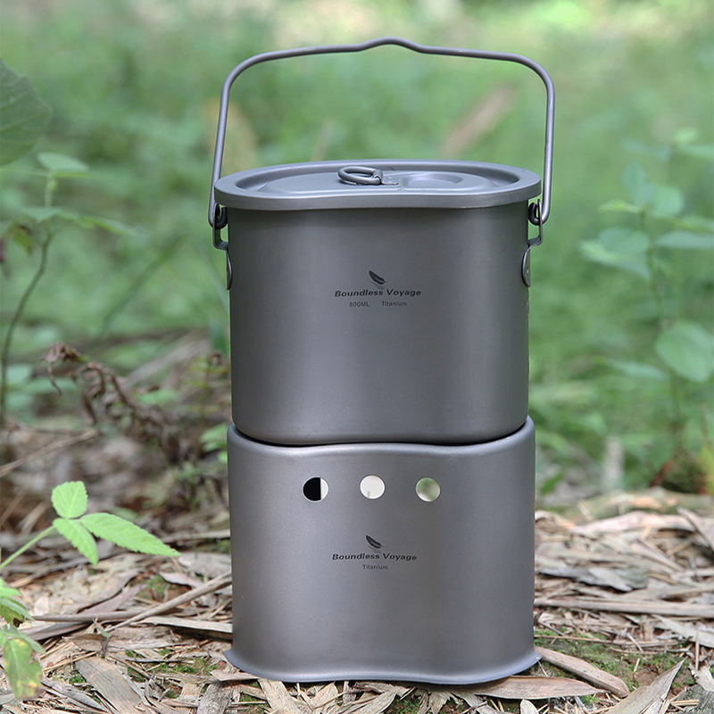 Perangkat masak Titanium Voyag - Outdoor Camping Wood Stove ulasan dan harga