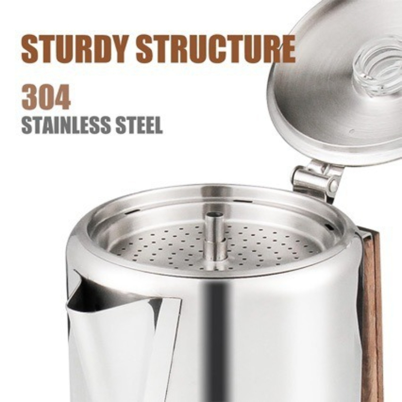 Perkolator Kopi Stainless Stee - Camp Percolator Coffee ulasan dan harga