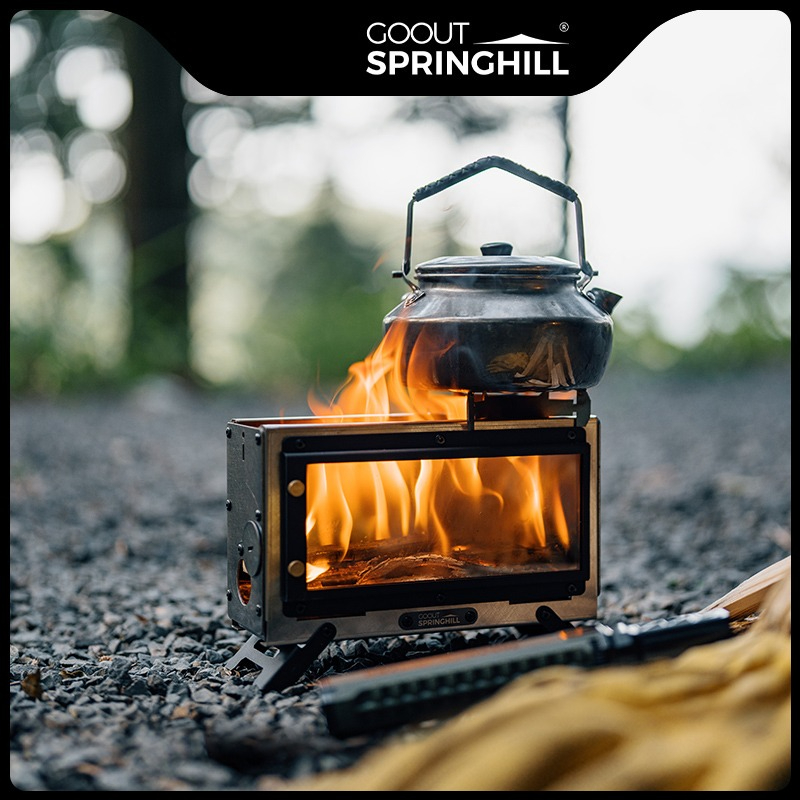 Kompor Kayu Portabel Goout Spr - Outdoor Camping Wood Stove ulasan dan harga
