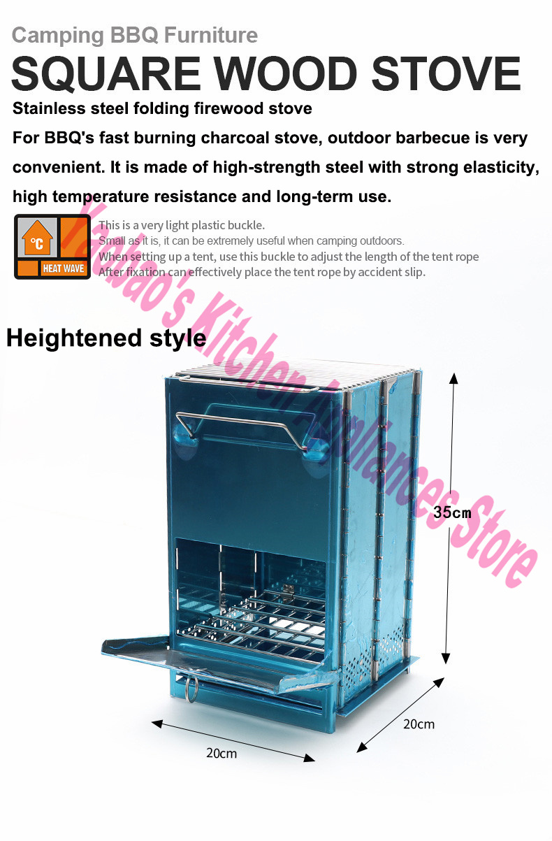 Kompor Kayu Peralatan Berkemah - Outdoor Camping Wood Stove ulasan dan harga