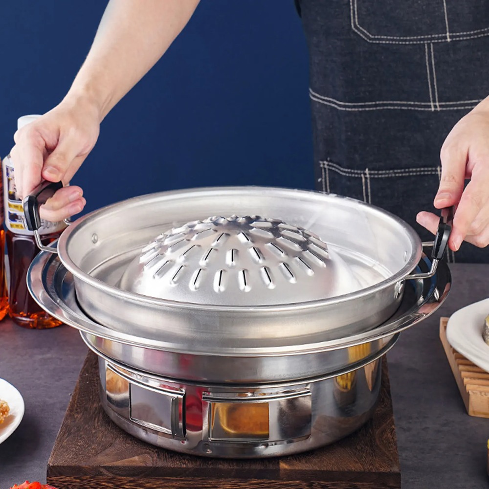 Panci Panggangan Hot Pot 2 in  - Kitchen Outdoor Camping ulasan dan harga