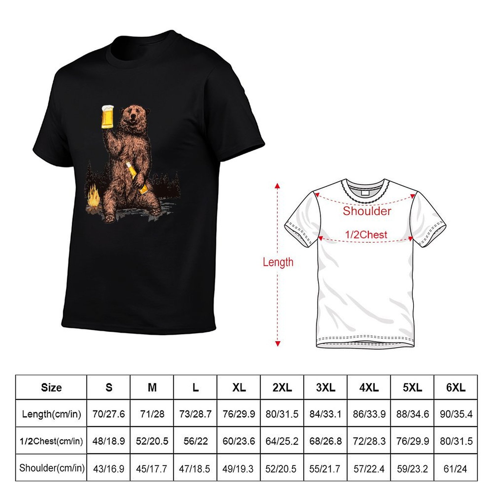Kaos Beruang Minum Bir di Api  - Urban Outdoor Camping ulasan dan harga