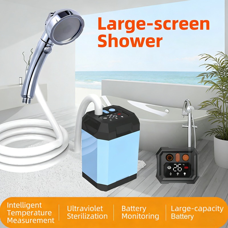 Shower Portabel Outdoor 5400mA - Outdoor Camping Showers ulasan dan harga