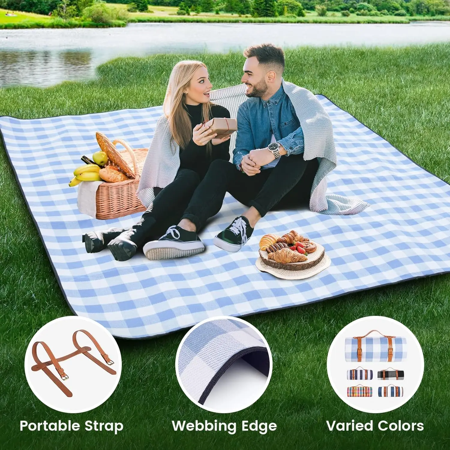 Selimut Piknik ZHUOHUA Ekstra  - Outdoor Camping Mats Large ulasan dan harga